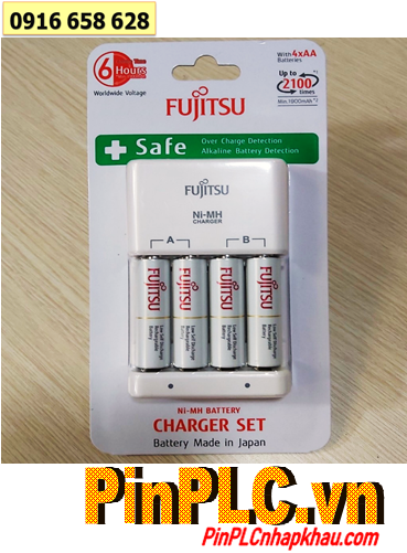 Fujitsu FCT345FXEST(B) _Sạc Pin nhanh 6Giờ kèm sẳn 4 pin sạc Fujitsu HR-3UTC AA2000mAh 1.2v /X.xứ NHẬT